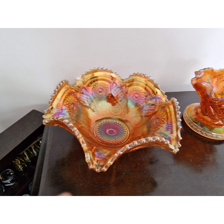Service à Punch Imperial Glass Marigold Carnival Glass