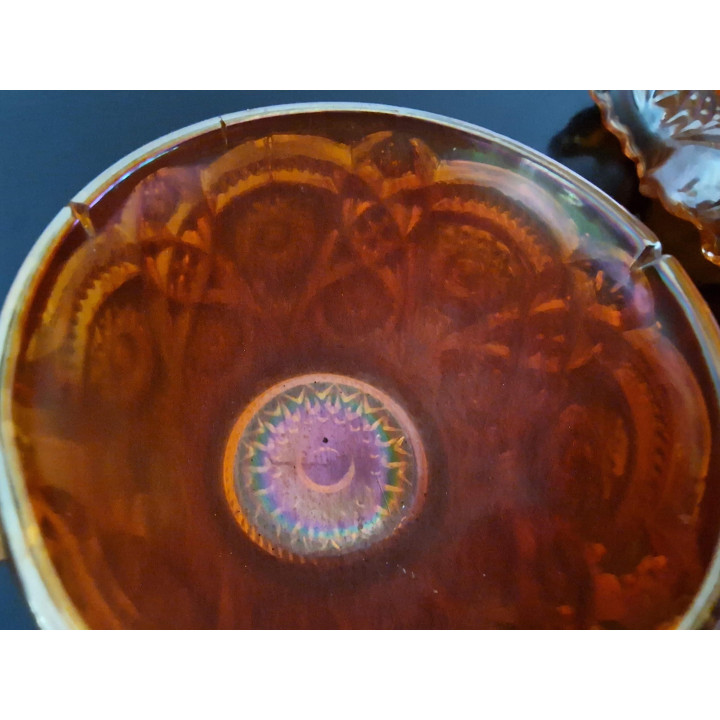 Zestaw do ponczu Imperial Glass Marigold Carnival Glass