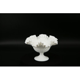 Fenton Hobnail Milchglas-Schale - Vintage 1950er Jahre