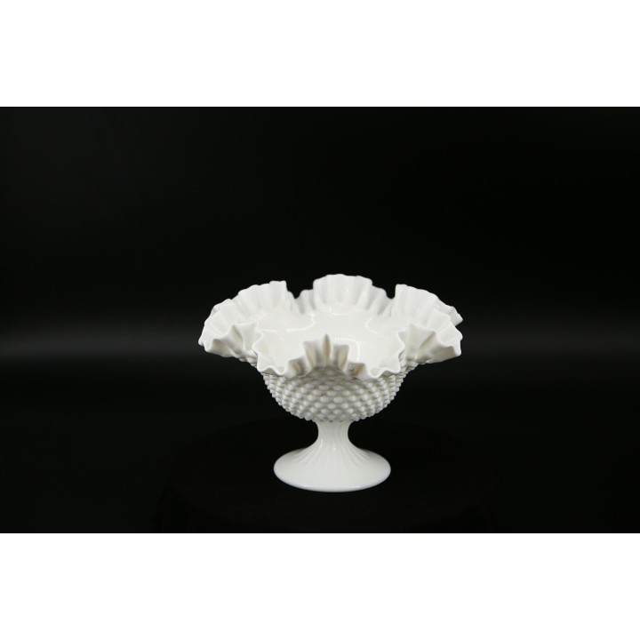 Ваза Fenton Hobnail из молочного стекла - Винтаж 1950-х
