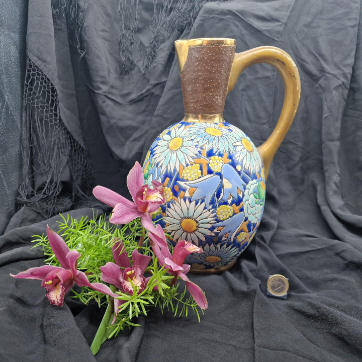 Jarra Art Déco Boch Frères La Louvière anos 20