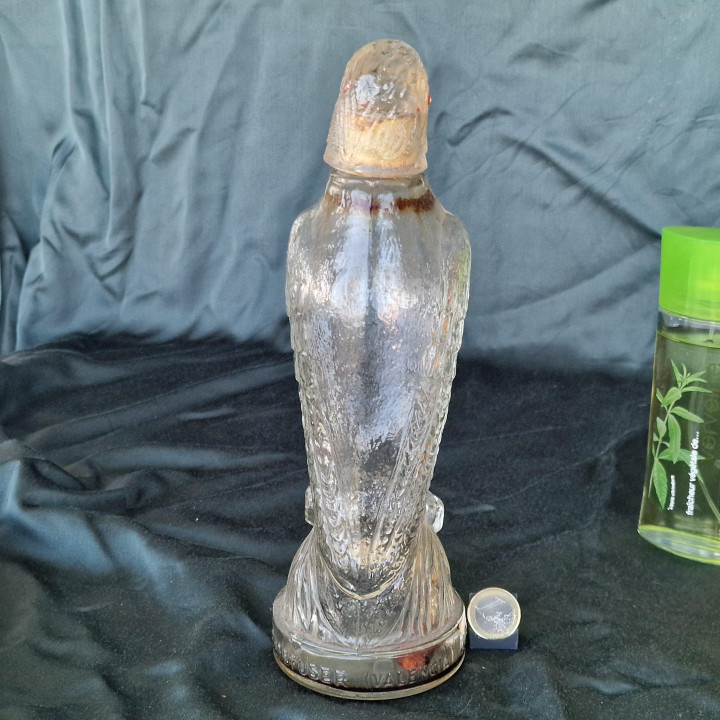 Vintage Glazen Fles Papegaai El Lorito 1950
