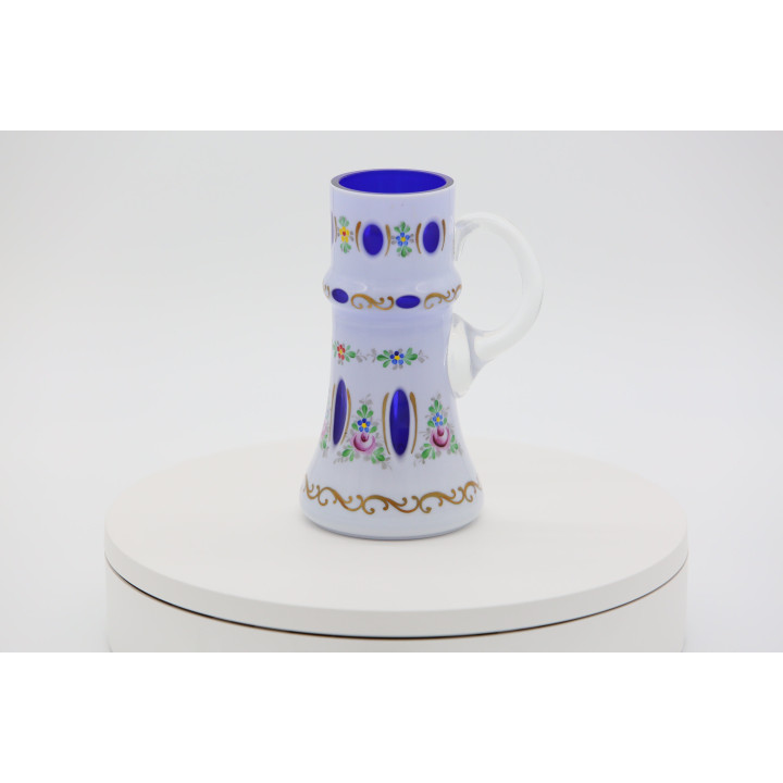 ボヘミアクリスタル ビールジョッキ 24金 高浮き彫りエナメル