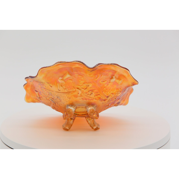 1950s Marigold Carnival Glass Iridescent Bowl