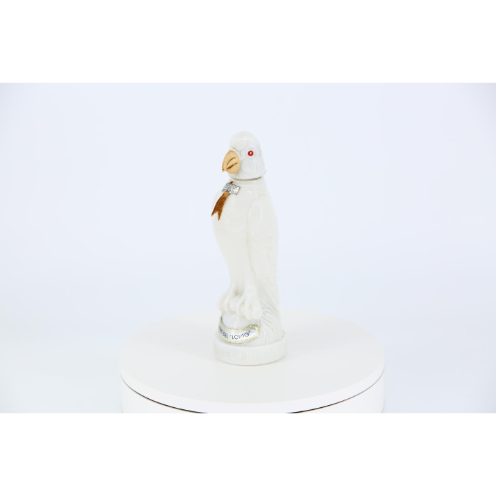 Vintage Anís del Lorito Parrot Bottle White Opaline Glass