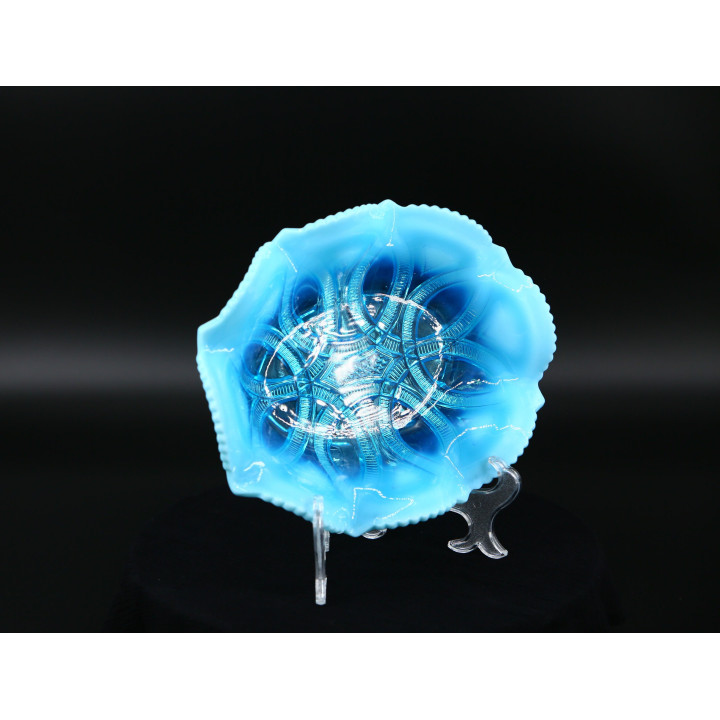 George Davidson Pearline Blue Glass Plate Richelieu c.1890