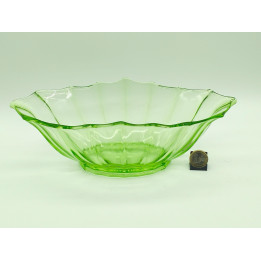 Frutero Vidrio de Uranio 1930 - Vaseline Glass UV