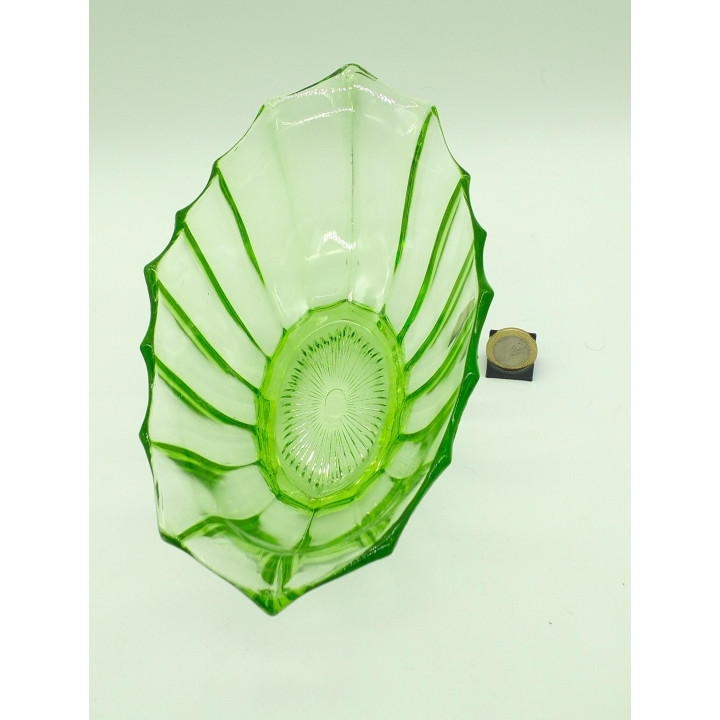 Uranglas Obstschale 1930er - Vaseline Glass UV