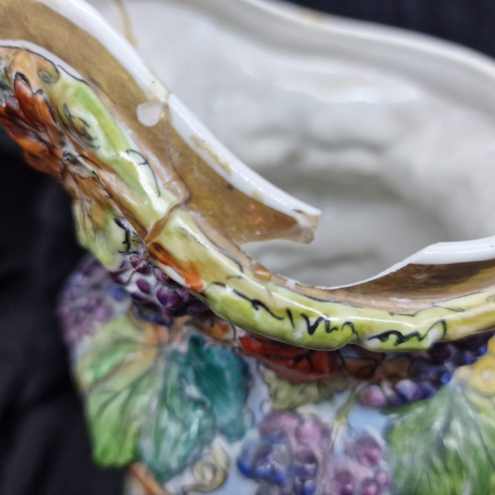 Italienischer Capodimonte-Krug 1940er (Restaurierung)