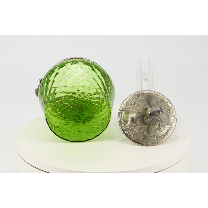 Açucareiro de Vidro Verde Art Déco Anos 30