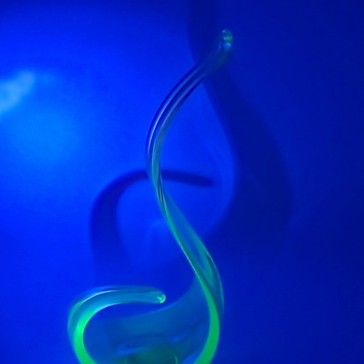Uranglas Skulptur 1940er | UV-reaktives Kunstglas