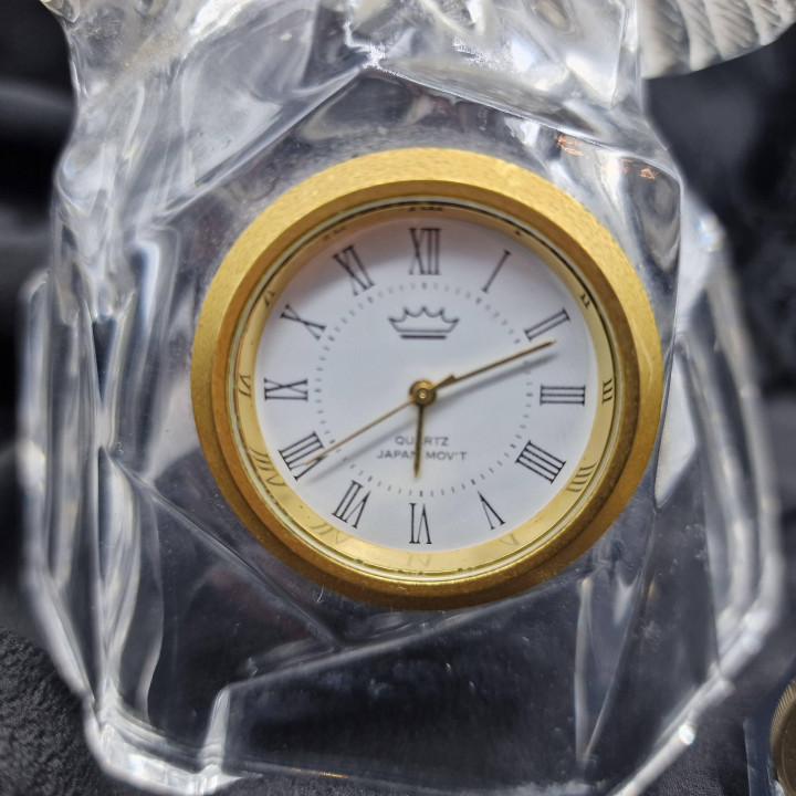 Vintage Kristallen Adelaar Tafelklok - Japan Quartz 1970
