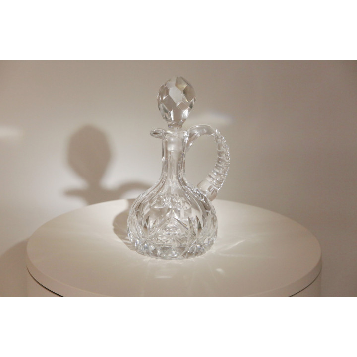 Glaskaraffe 1990er | Vintage Schliffglas Dekanter