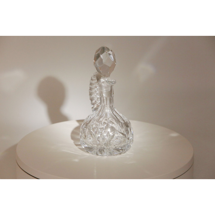 Decanter in Vetro Intagliato Anni '90 | Bottiglia Liquore