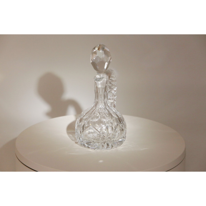 Geslepen Glazen Karaf Jaren 90 | Vintage Decanteerfles