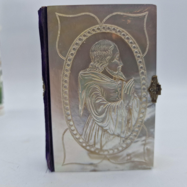 Antyczna książka Novísimo Diamante Divino 1883 | Macica Perłowa