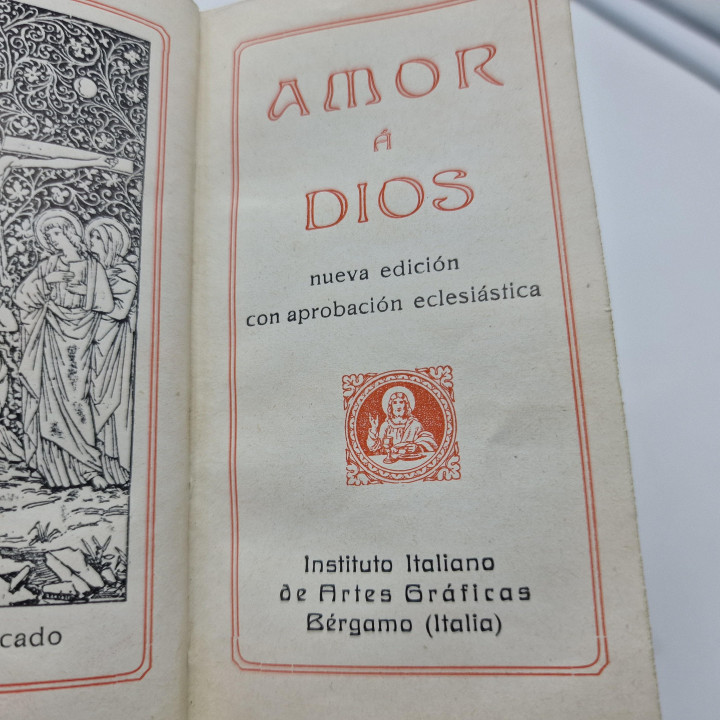 Messale Amor á Dios 1903 - Copertina in celluloide
