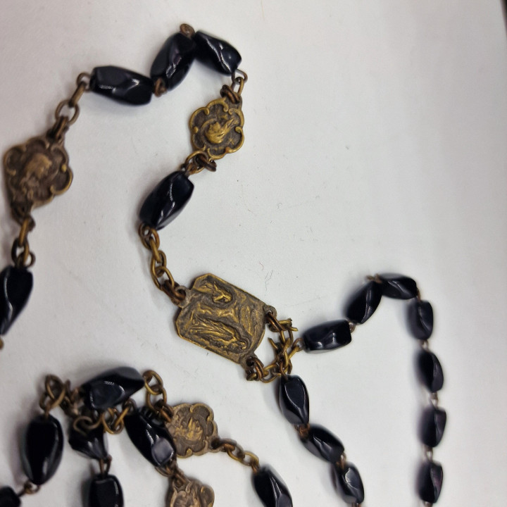 Rosario Centenario Lourdes 1958 - Vetro e Ottone