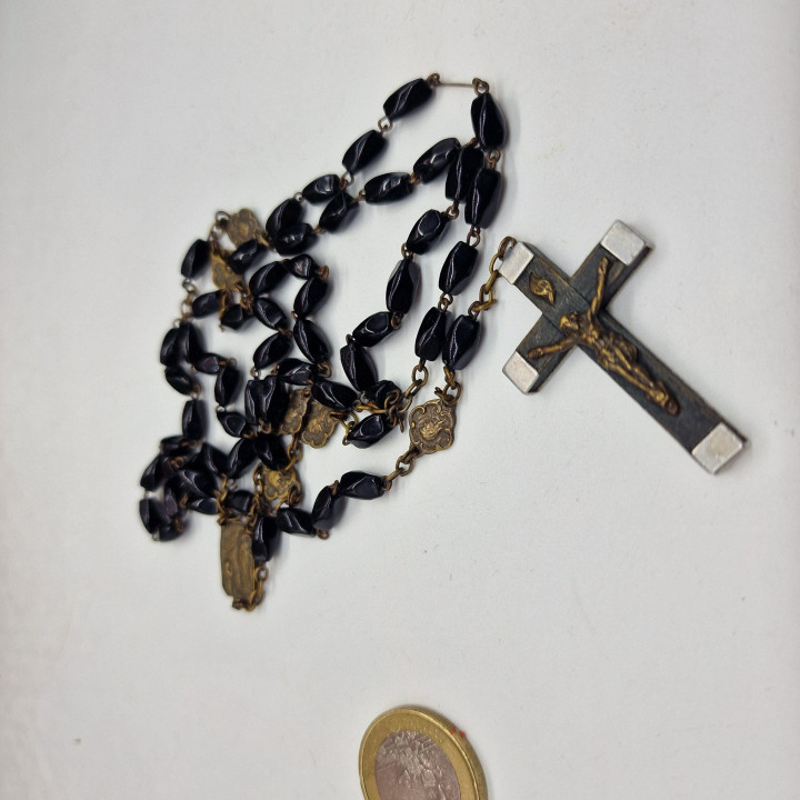 100-jarig jubileum rozenkrans Lourdes 1958 - Glas & Messing