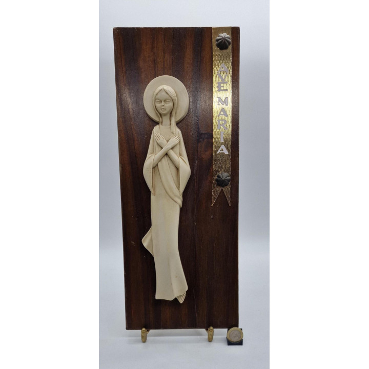 Jungfrau Maria Relief 1970er: Mid-Century Sakralkunst
