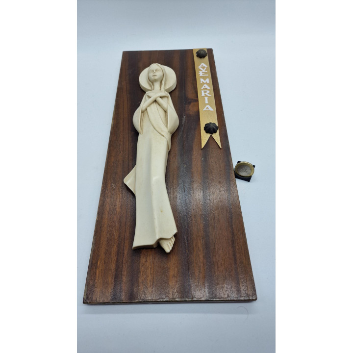 Rilievo Vergine Maria anni '70: Arte Sacra Mid-Century