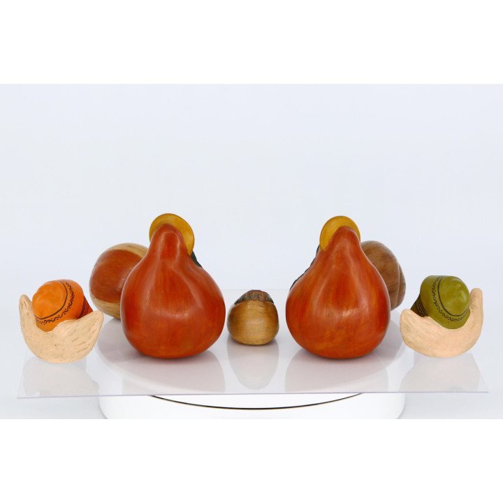 Peruvian Ceramic Nativity Set - 7 Hand-Painted Pieces (14cm)