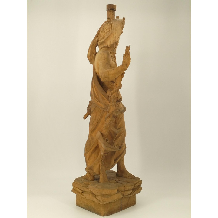 Escultura de Moisés em Madeira Século XIX - Arte Sacra