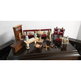 Miniaturowe meble kościelne z lat 50. - Skala 1:12