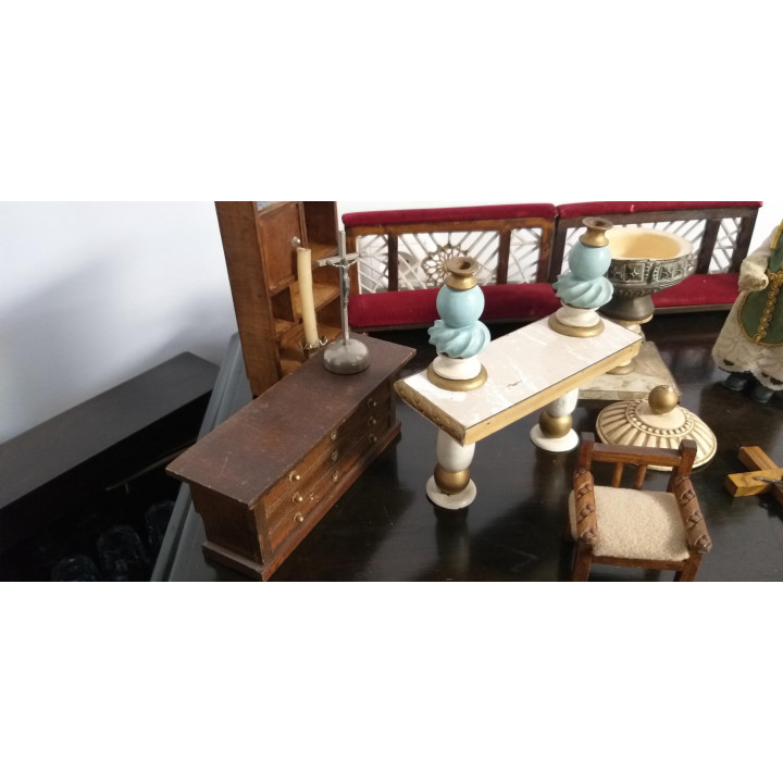 Miniaturowe meble kościelne z lat 50. - Skala 1:12