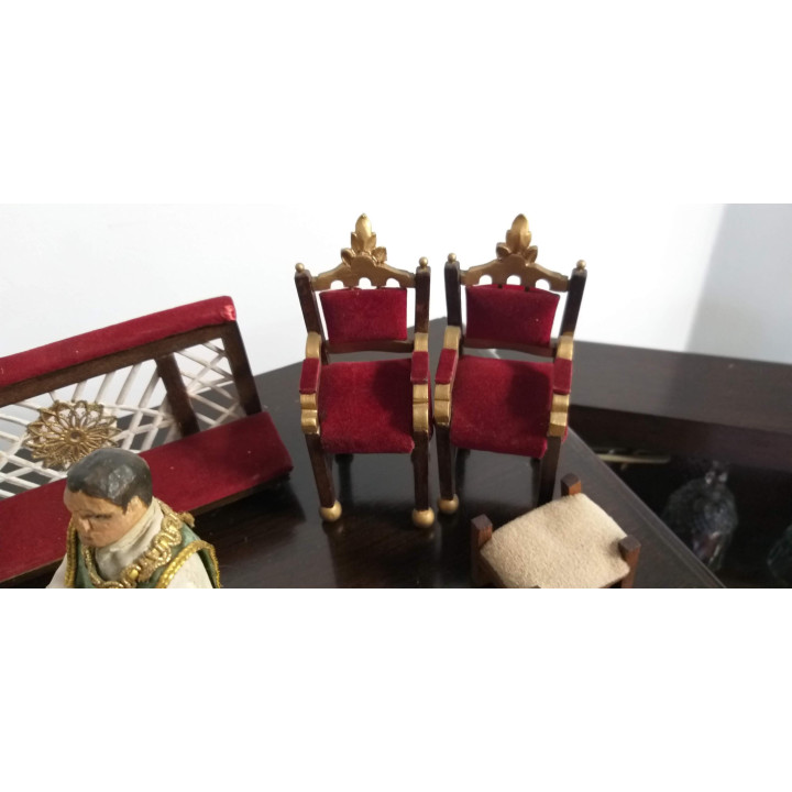 Miniatur-Kirchenmöbel-Set 1950er Jahre - Maßstab 1:12