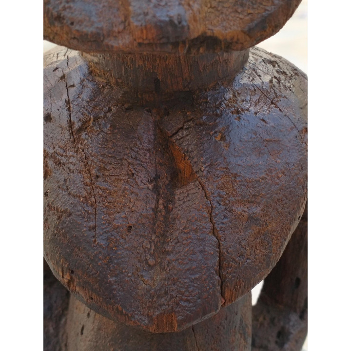 19th Century African Tribal Sculpture - Hand-Carved Wood