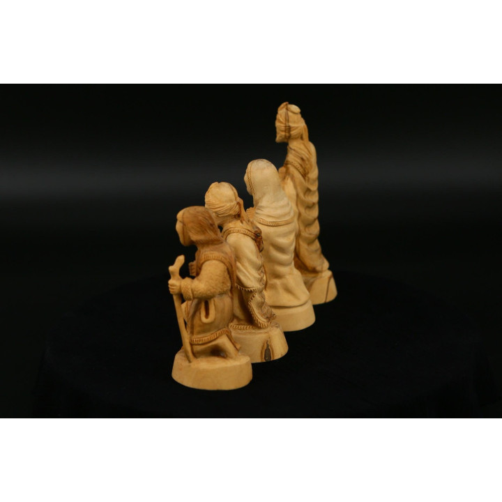 Olive Wood Nativity Sculptures (Set of 4) — 1990s