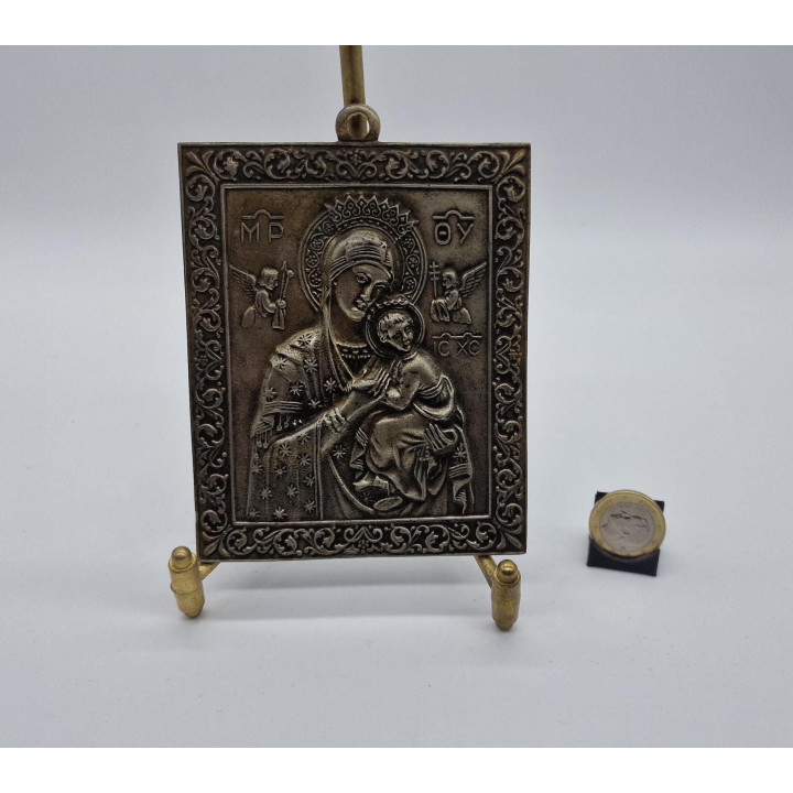 Ícone Nossa Senhora Perpétuo Socorro - Achille Gamba, Estanho