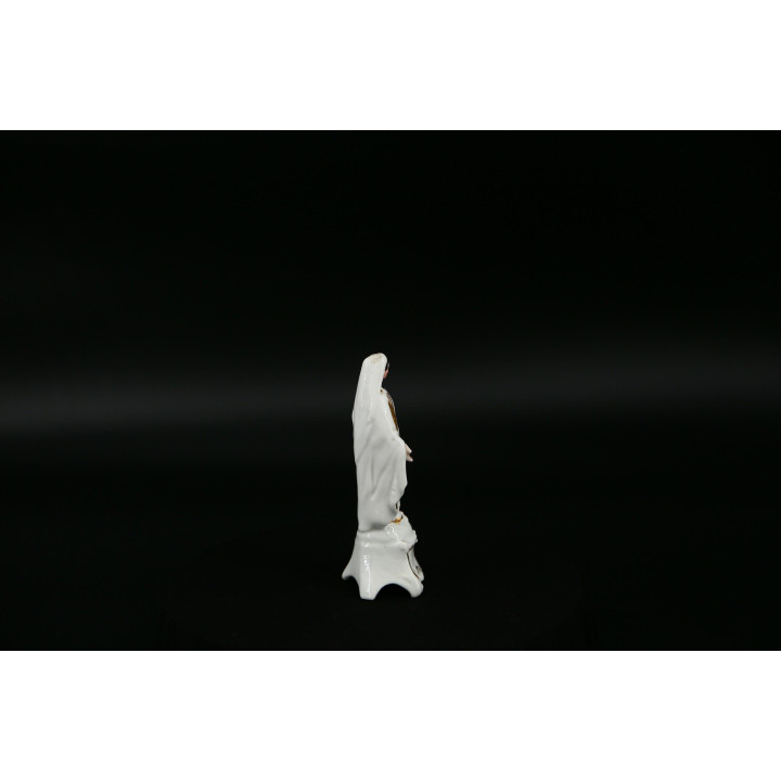 Statuette Vierge Marie en Porcelaine XIXe