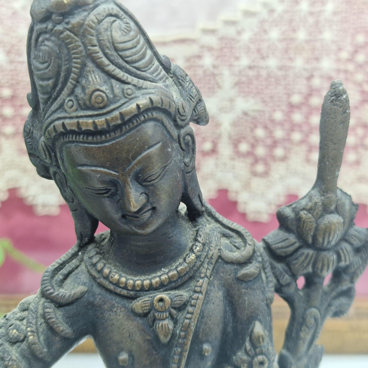 Simhanada Lokeshvara Bronzen Beeld - 23 cm