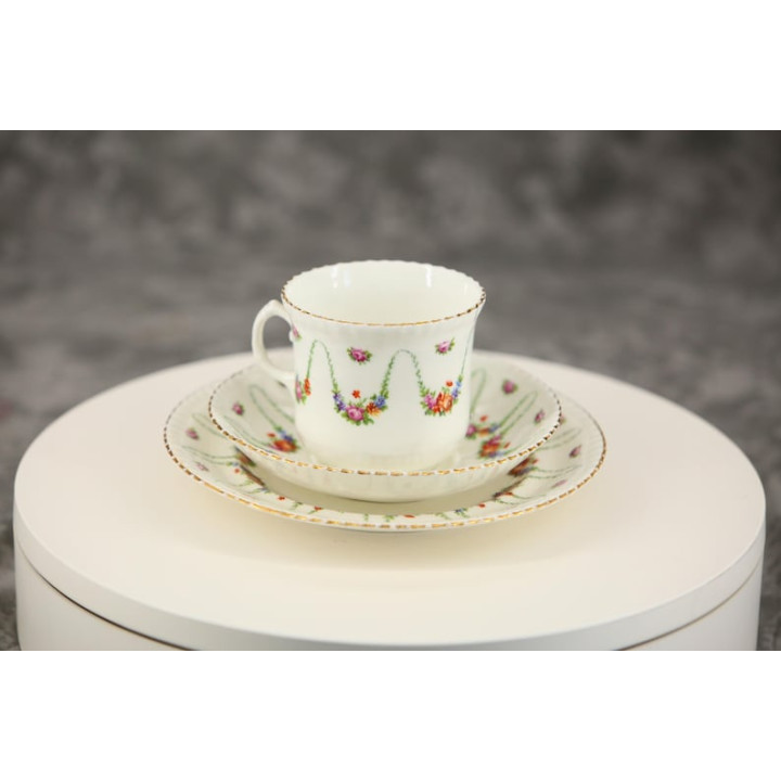 Samuel Radford Bone China Tea Trio Set (5 Trios), 1930s