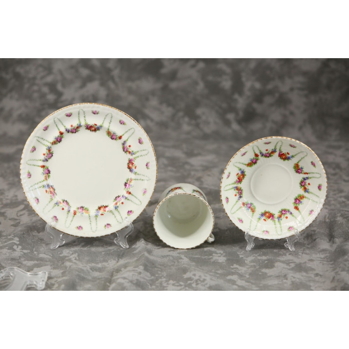 Samuel Radford Bone China Tea Trio Set (5 Trios), 1930s