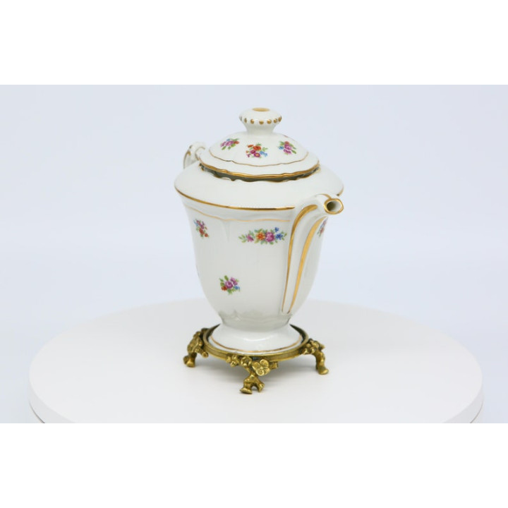 Théière Porcelaine Limoges Porcelaines Pallas et Bronze