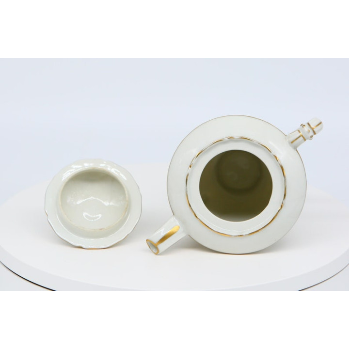 Limoges Porseleinen Theepot Porcelaines Pallas Brons