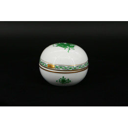 Herend Apponyi Vert Porzellandose | Handbemalt 24k Gold