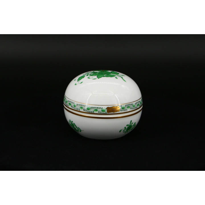 Caixa de Porcelana Herend Apponyi Vert | Ouro 24k Artesanal