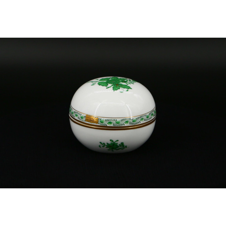Caixa de Porcelana Herend Apponyi Vert | Ouro 24k Artesanal