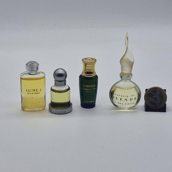 90年代スペイン香水ミニチュア4点セット：ロエベ、デル・ポソ