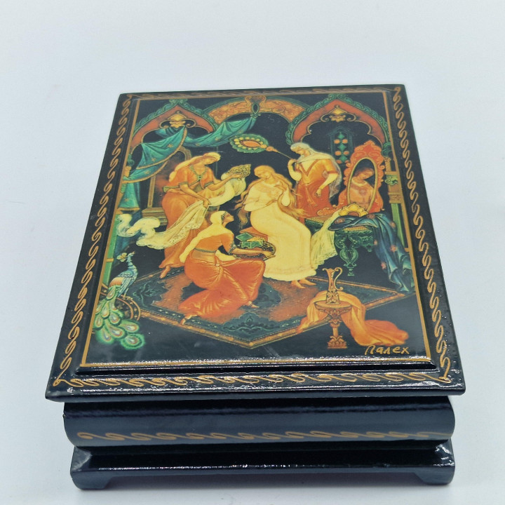 Miniature en laque de Palekh années 80 | Artisanat russe