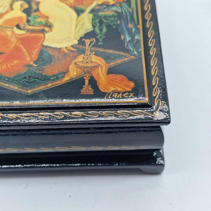 Miniature en laque de Palekh années 80 | Artisanat russe