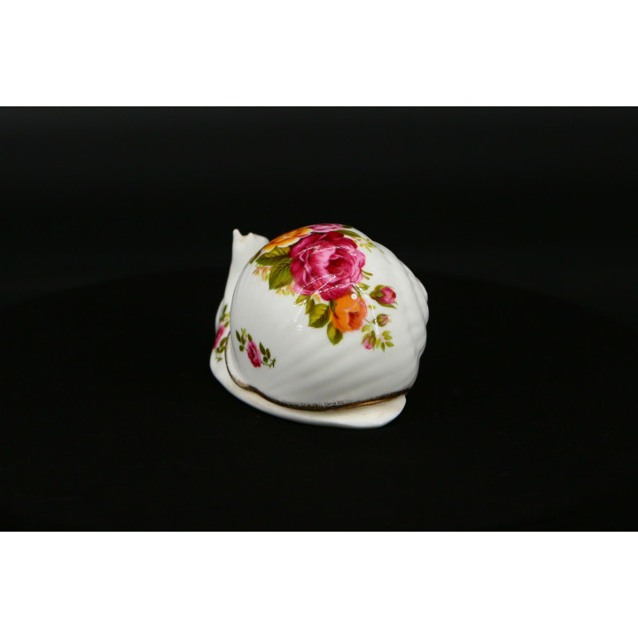 Royal Albert Cottage Rose Snail Porcelain Trinket Box