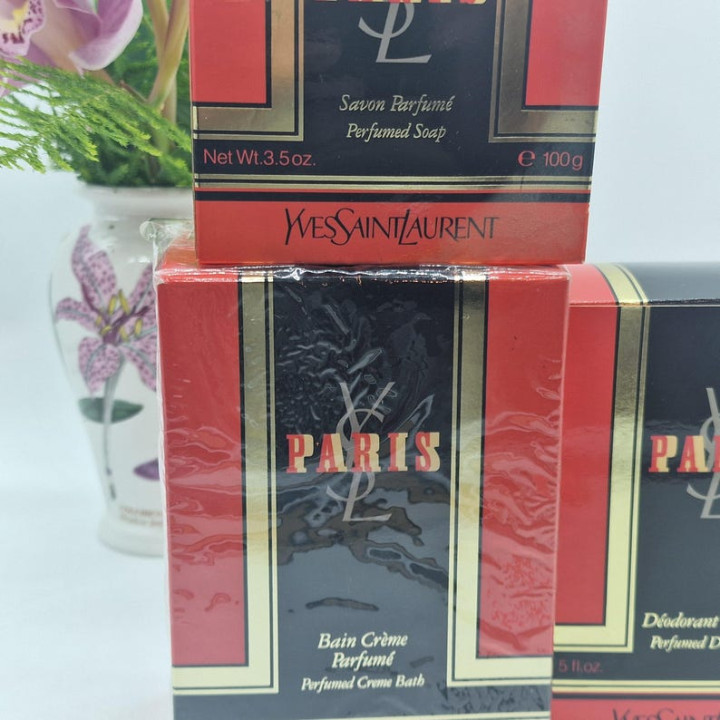 Vintage YSL Paris Toiletartikelen Set - Jaren 80 Collectie
