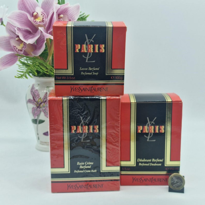 Vintage YSL Paris Toiletartikelen Set - Jaren 80 Collectie