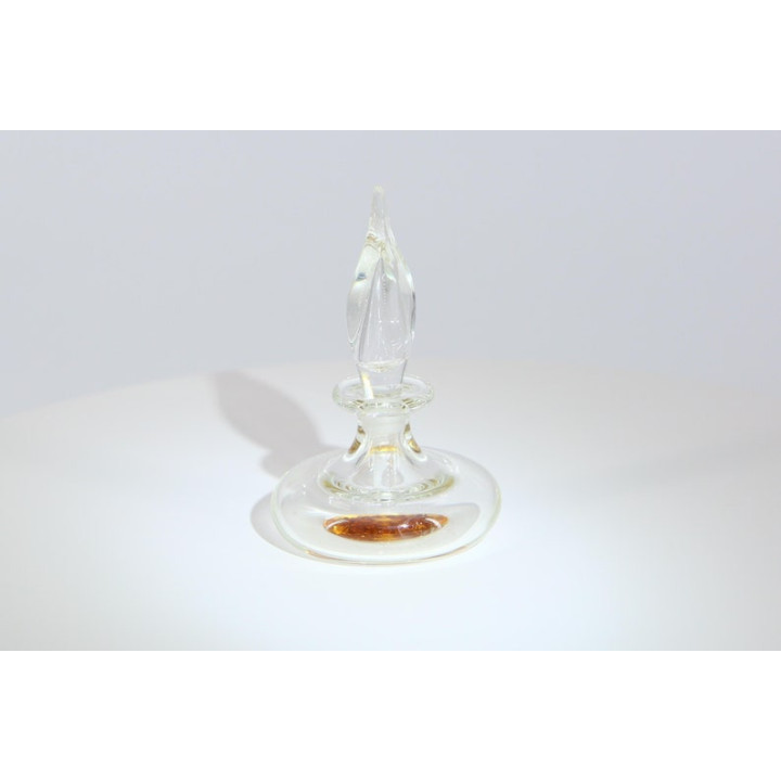 Flacon de parfum vintage en verre soufflé des années 90