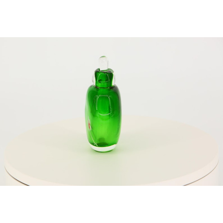 Vintage Sommerso Glass Bottle with Lampwork Flower, 1990s